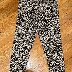 J. Crew Animal Print Leggings - Black and Tan - used